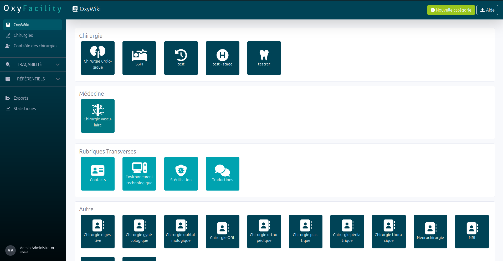 Vue générale de l'interface