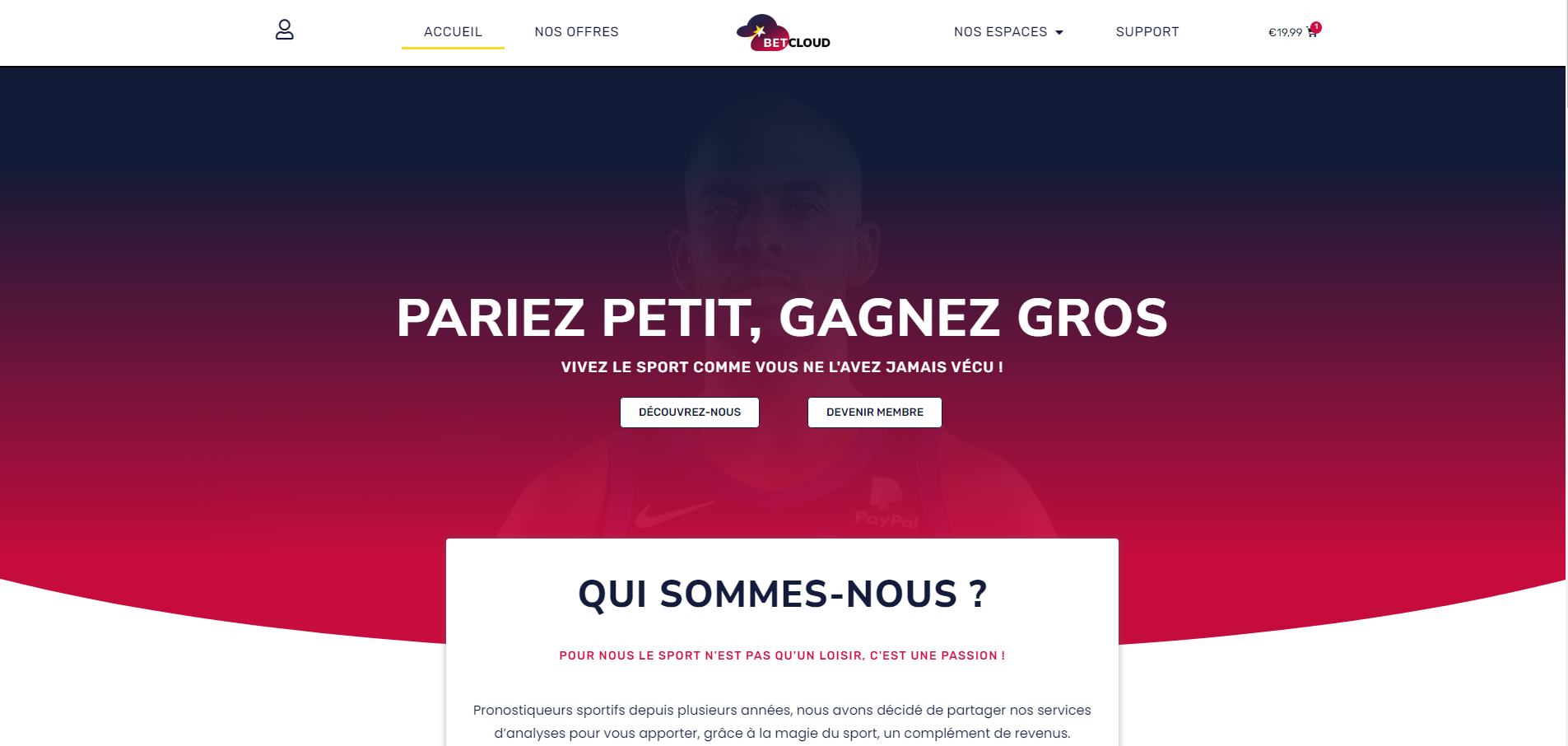 Aperçu de la plateforme BetCloud